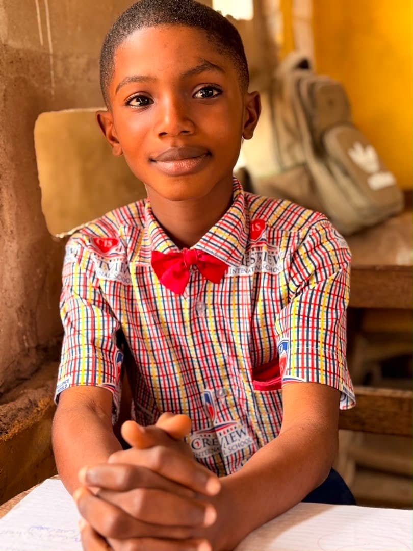 Crestview student in school uniform